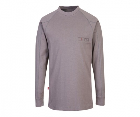 PORTWEST FR Anti Static Crew Neck - S - Gray PORTWEST FR Anti Static Crew Neck - S - Gray
