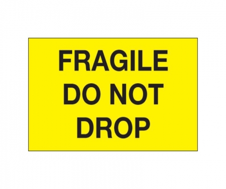 Fragile Do Not Drop Yellow