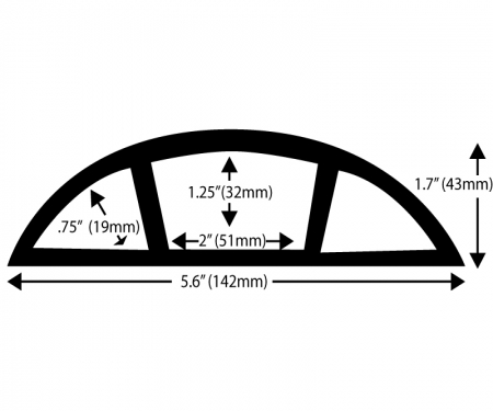Diagram of MegaDuct cable and hose protector