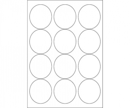 Glossy White Circle Laser Labels