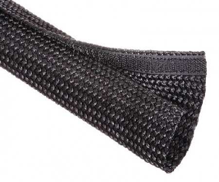 Slit Grip wrap braided sleeving with hook and loop