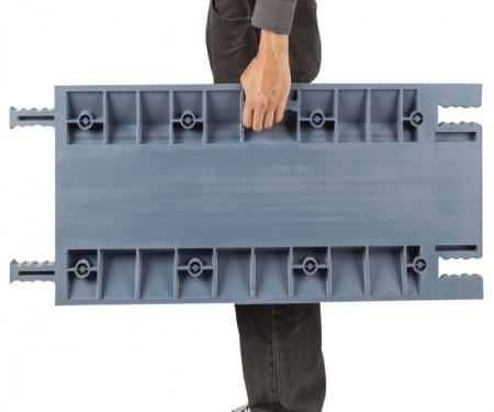 Grip Guard cable protector shown with built-in handles for ease of handling Grip Guard cable protector shown with built-in handles for ease of handling