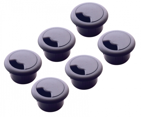 6-pack black desk grommets 6-pack black desk grommets