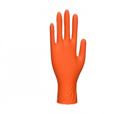 PORTWEST HD Disposable Gloves - 100pcs - M - Orange