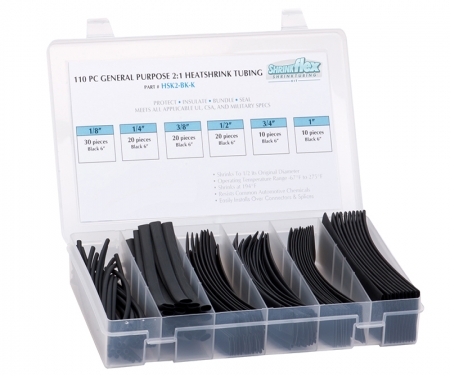 2:1 Heat shrink kit, black, multi sizes 2:1 Heat shrink kit, black, multi sizes