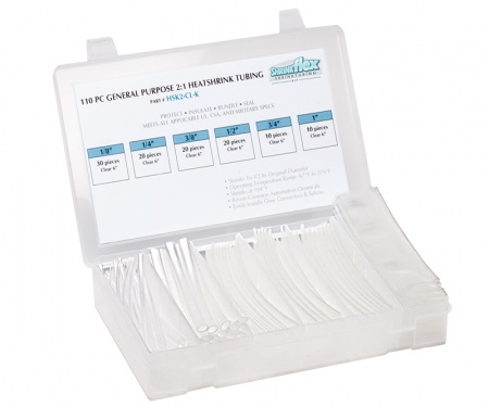 2:1 Heat shrink kit, clear, multi sizes 2:1 Heat shrink kit, clear, multi sizes
