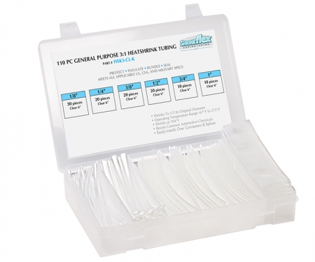 3:1 Heat shrink kit, clear, multi sizes 3:1 Heat shrink kit, clear, multi sizes