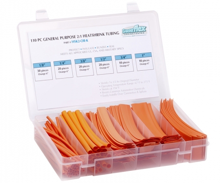 2:1 Heat shrink kit, orange, multi sizes 2:1 Heat shrink kit, orange, multi sizes