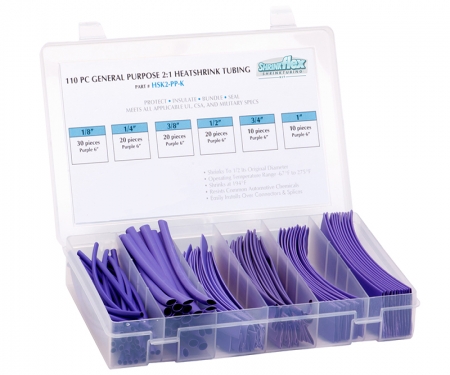 2:1 Heat shrink kit, purple, multi sizes 2:1 Heat shrink kit, purple, multi sizes