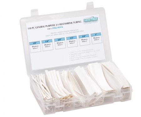 3:1 Heat shrink kit, white, multi sizes 3:1 Heat shrink kit, white, multi sizes