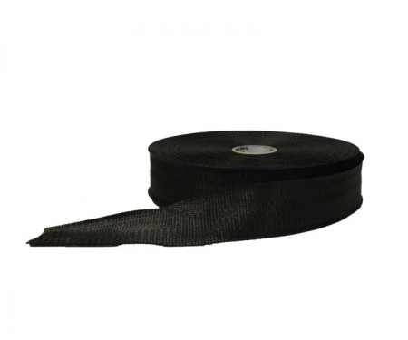 Black HVAC duct support webbing with 300' roll