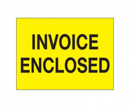 Invoice Enclosed Yellow Invoice Enclosed Yellow