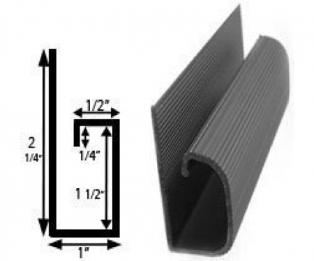Dimensions of J-channel raceway