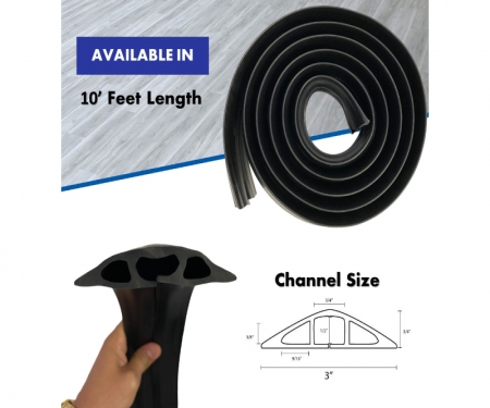 Kable Kontrol Rubber Duct Floor Cord Cover - 10 ft Roll fc7386