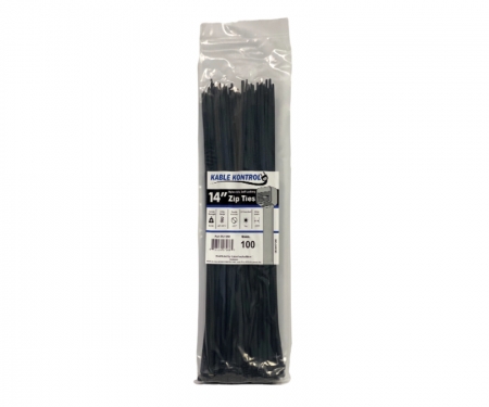 Cable Ties 400mm x 7.6mm Black Zip Nylon Wrap for Home Office and 