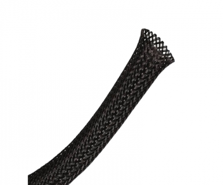 1/2 expandable braided sleeving, carbon/black (Sold by the foot)