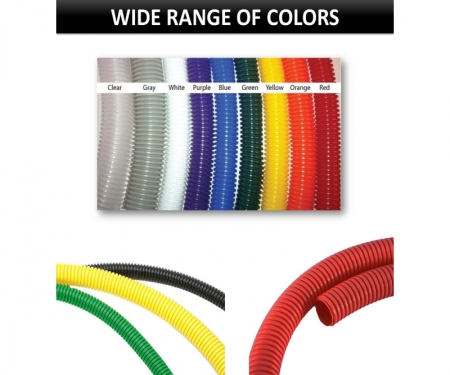 Split Wire Loom Flex Tubing Cable Conduit Polyethylene Size & Color Options 