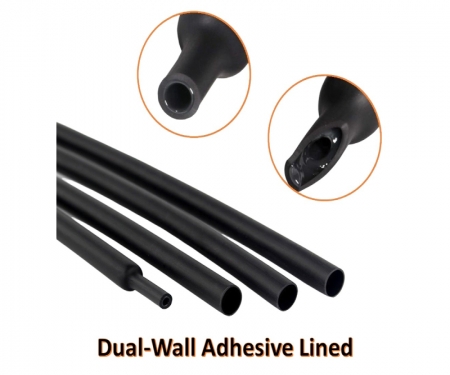 3:1 Φ3.2mm Dual Wall Adhesive Lined Heat Shrink Tubing Sleeving Cable 7 Colors 