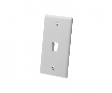 1-Port Keystone Wall Plate, white