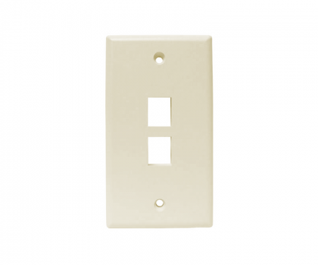 2-Port Keystone Wall Plate, almond