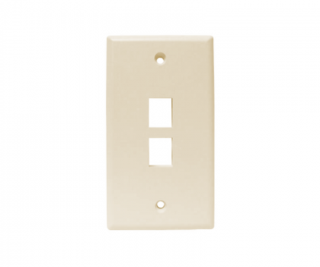 2-Port Keystone Wall Plate, ivory