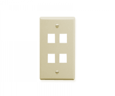 4 Keystone port wall plate in almond