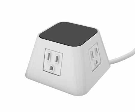 White mold with black top Moire top power and data grommet with 4 a/c power and 72