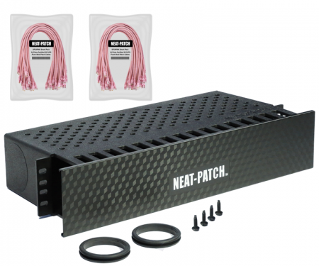 Neat Patch Cable Manager Kit, 2' Pink Cables