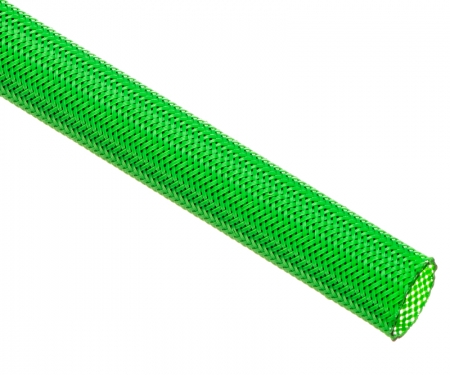 PET expandable braided sleeving, neon green PET expandable braided sleeving, neon green