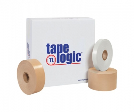 Tape Logicﾠ7200 General Reinforced Water Activated Tape - 72mm x 375' - Kraft - 8 Rolls/Case