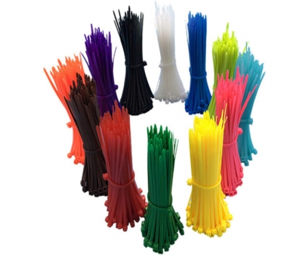 100Pk CABLE TIES ZIP TIE RED BLUE YELLOW GREEN BLACK WHITE PURPLE BROWN ORANGE 