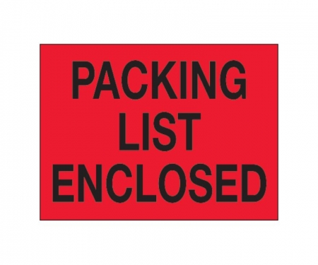 Packing List Enclosed Red