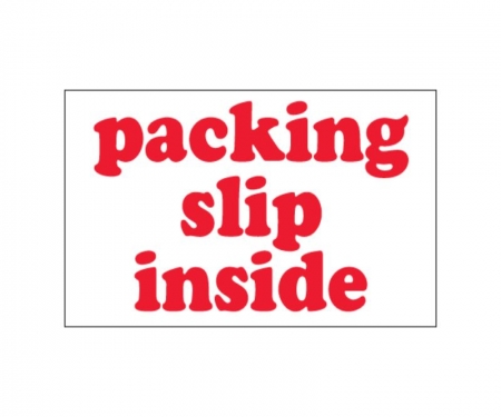Packing Slip Inside Red Text Packing Slip Inside Red Text