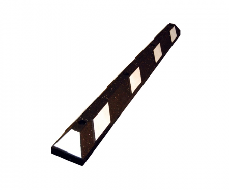 Park It rubber parking stops, 6' Long, White/Black Park It rubber parking stops, 6' Long, White/Black