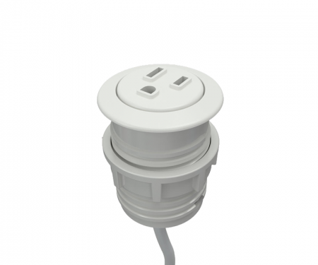 White pepper round grommet with 1 AC power and 120 White pepper round grommet with 1 AC power and 120