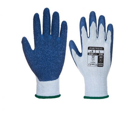 portwest a100grybl grip glove latex
