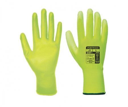 portwest a120yl gallery1 pu grip gloves