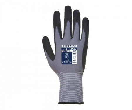Portwest A300 Knitwrist Handling Work Glove with Nitrile Grip Coating ANSI
