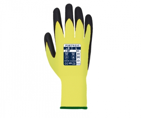 portwest a625yl gallery2 hi vis cut resistant gloves
