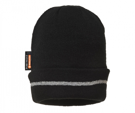 portwest b023bk thermal knit hat hi vis