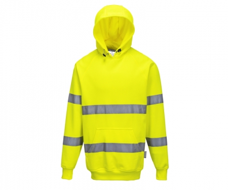 Portwest Hi Vis Visibility Hoodie Reflective Sweatshirt Hooded Jumper B304 B305 