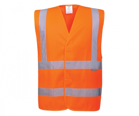portwest c470or hi vis safety vest two band and brace