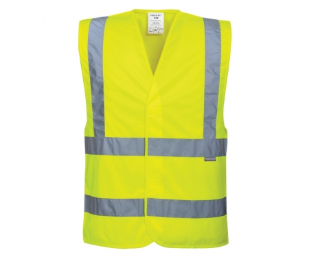 portwest c470yl hi vis safety vest two band and brace