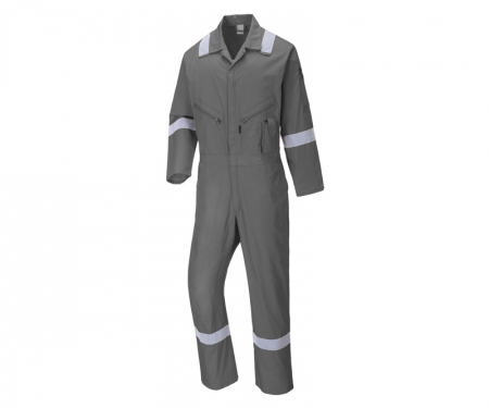 portwest c814gry iona hi vis cotton coveralls
