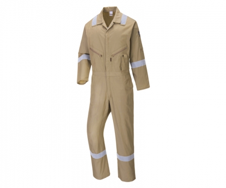 portwest c814kh iona hi vis cotton coveralls