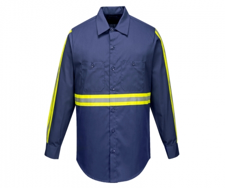 portwest f125 iona hi vis long sleeve shirt portwest f125 iona hi vis long sleeve shirt