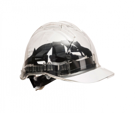 Portwest Hard Hat Translucent Peak View Non Vented Pv64 Clear