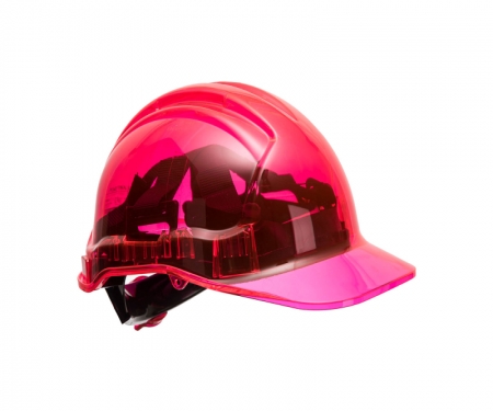 Portwest Hard Hat Translucent Peak View Non Vented Pv64 Pink