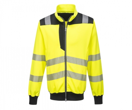 portwest pw370yl hi vis zipped sweatshirt