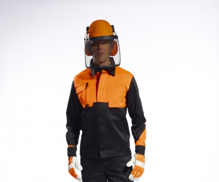 portwest pw98 gallery hard hat visor ear muff combo